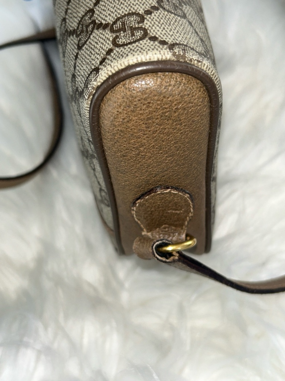 Gucci Beige Brown GG Canvas Crossbody with Green-Red Web and Gold Hardware - Picture 8 of 15